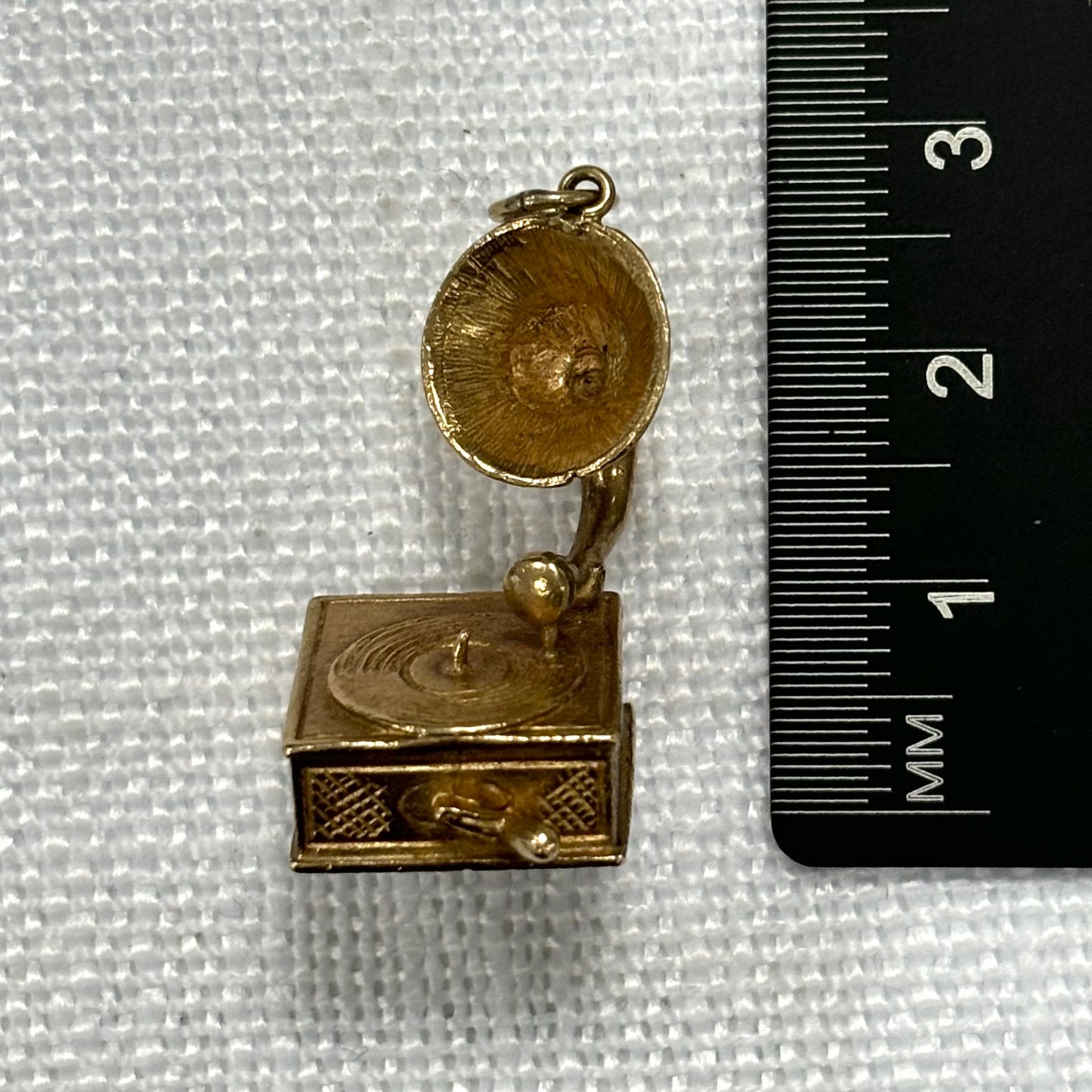 Classic Gramophone from Years Gone By Gold Charm