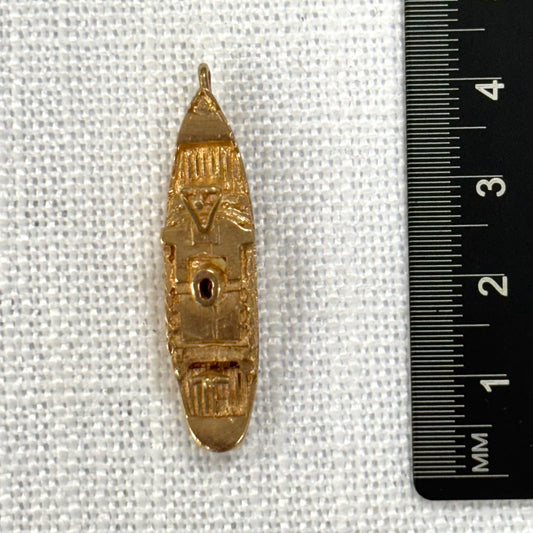 Cruise Liner Articulated Gold Charm