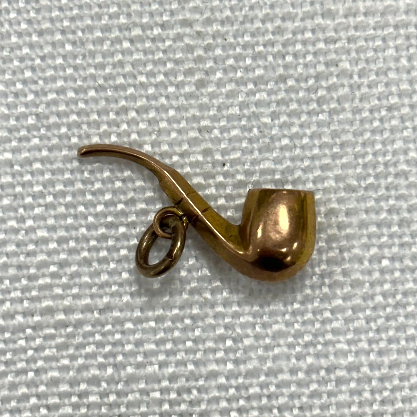 Smoking Pipe Gold Charm