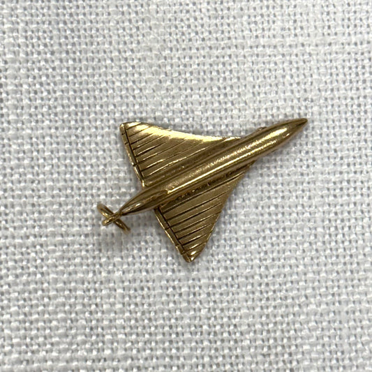 Concorde With Passengers Gold Charm