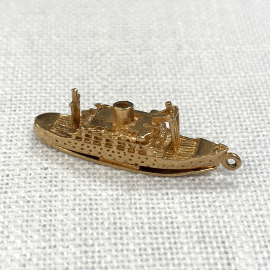 Cruise Liner Articulated Gold Charm