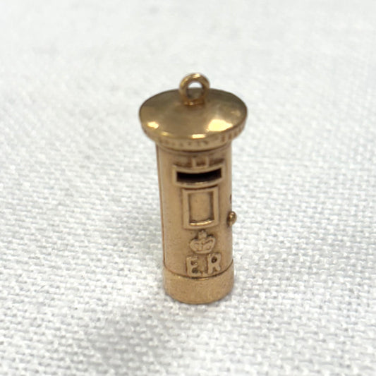 British Postbox Iconic Gold Charm