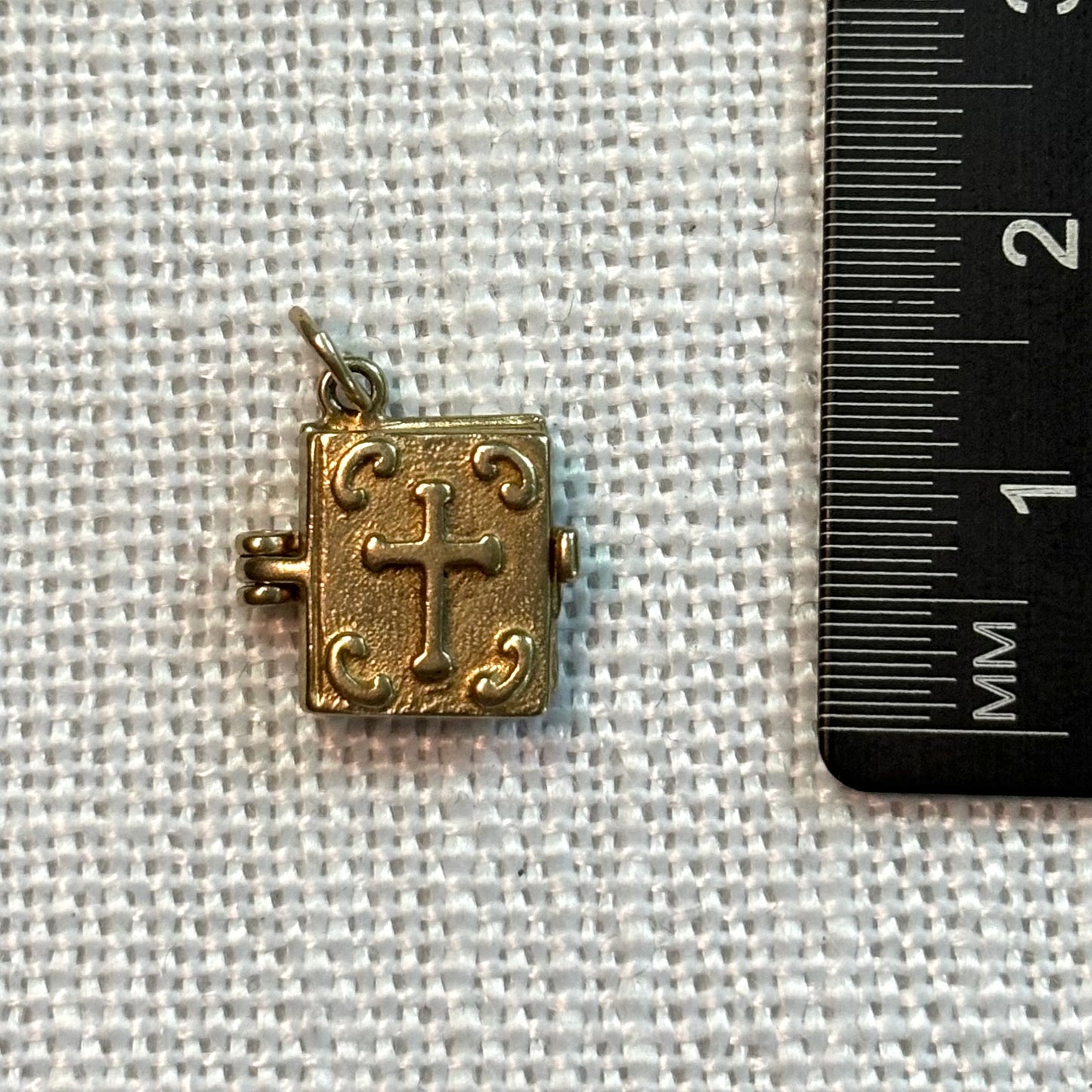 Detailed Bible Small Gold Charm