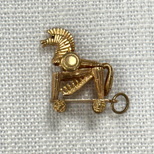 Trojan Horse Gold Charm