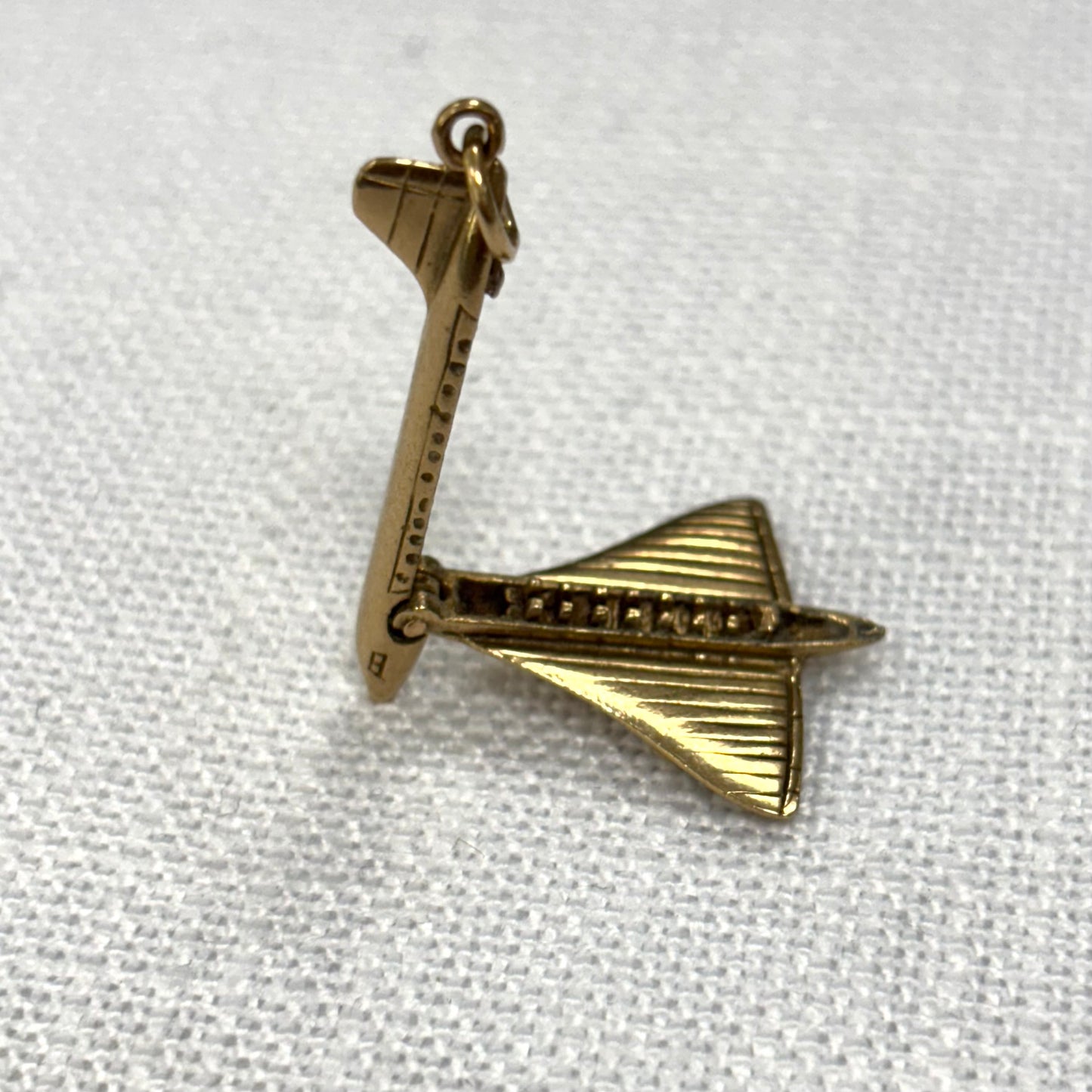 Concorde With Passengers Gold Charm