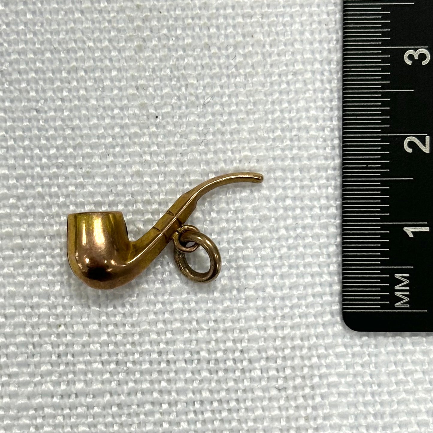 Smoking Pipe Gold Charm