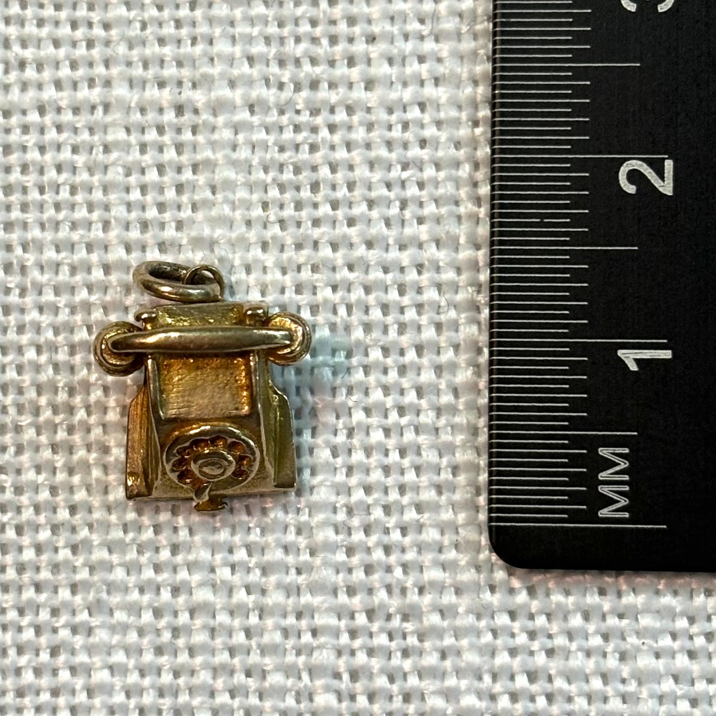 Retro Telephone Gold Charm