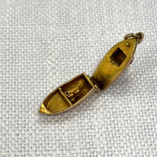 Speedboat Gold Charm