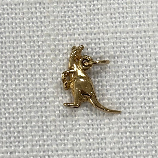 Baby Kangaroo Gold Charm
