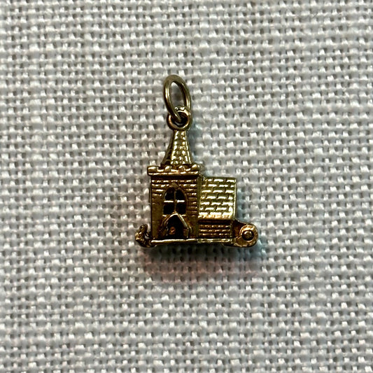 Small Chapel with Couple Gold Charm