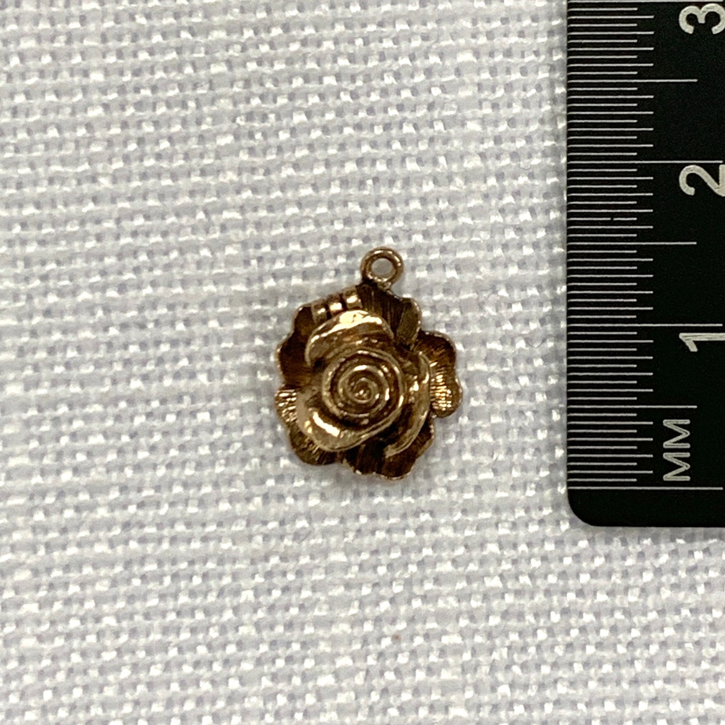 Gold Rose Pendant Charm