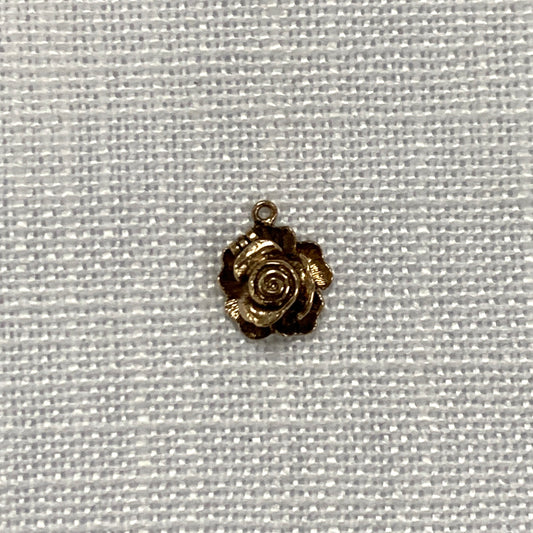 Gold Rose Pendant Charm