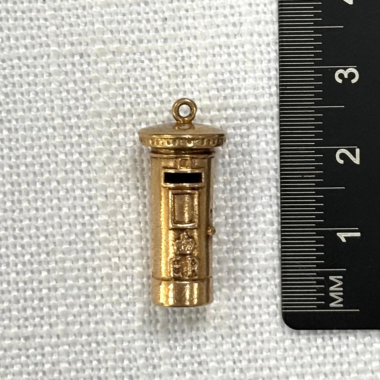 British Postbox Iconic Gold Charm