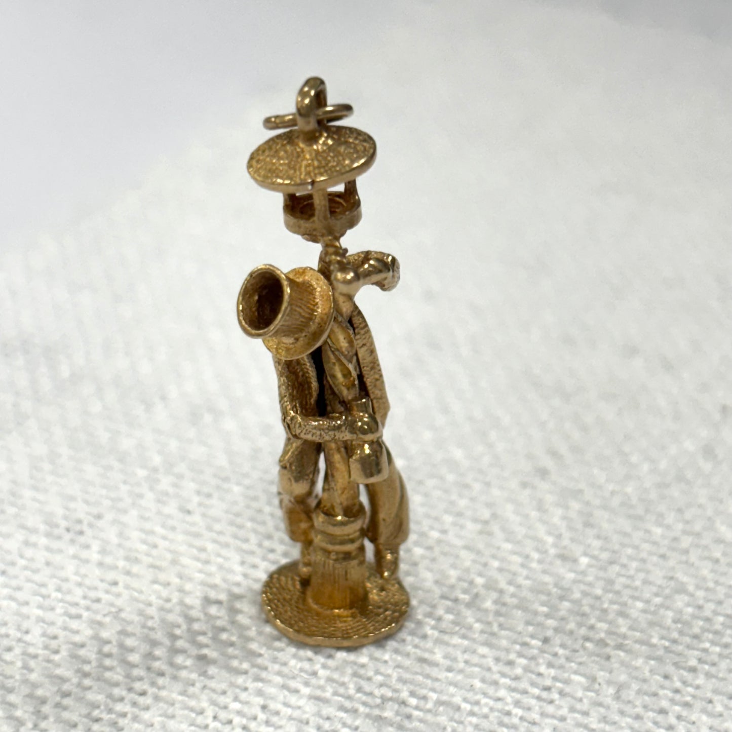 Drunk Man on Lamppost Gold Charm