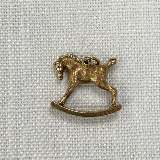 Rocking Horse Gold Charm