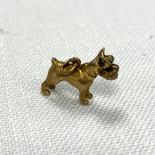 Scottish Terrier Dog Gold Charm Pendant