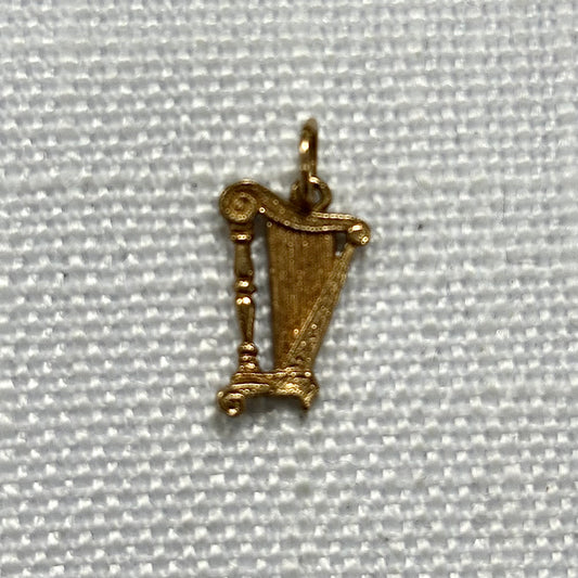 Golden Harp Gold Charm