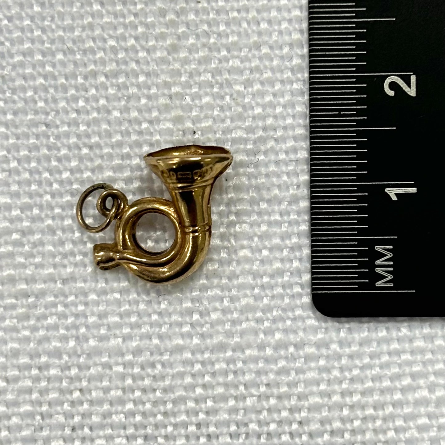 Circular Trumpet Gold Charm