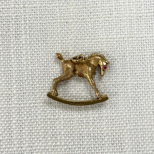 Rocking Horse Gold Charm