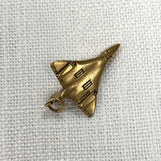 Concorde With Passengers Gold Charm