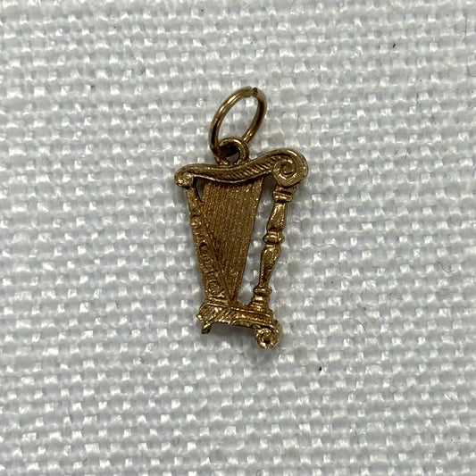 Golden Harp Gold Charm