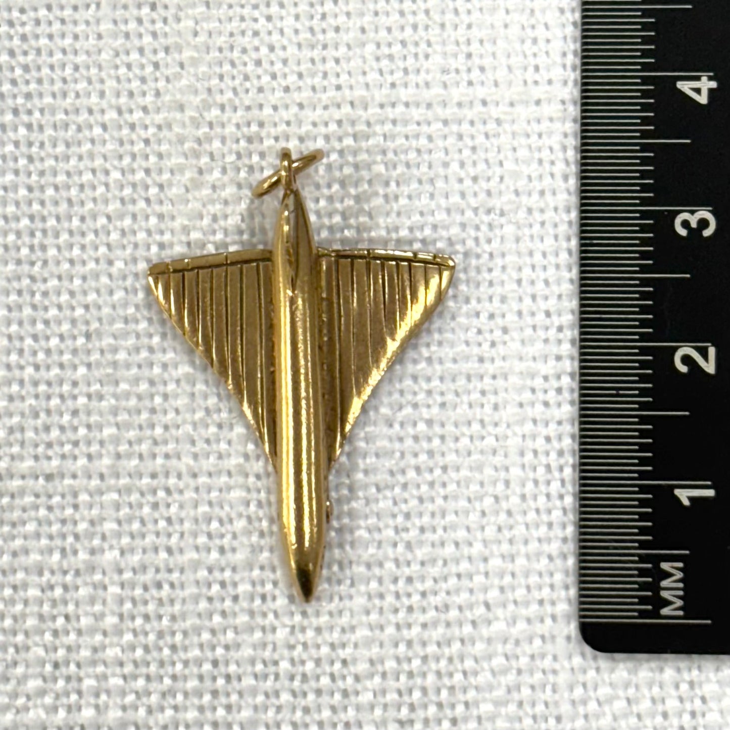 Concorde With Passengers Gold Charm