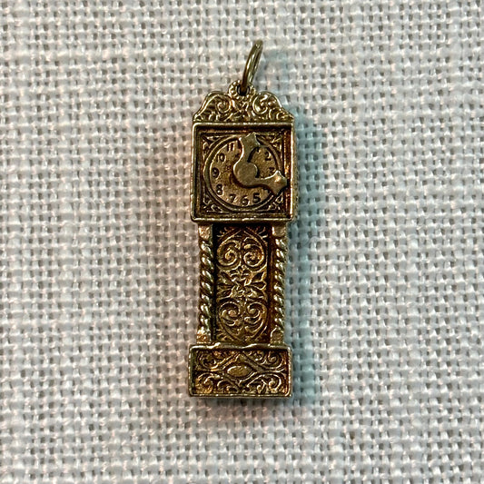 Grandfather Clock Gold Charm