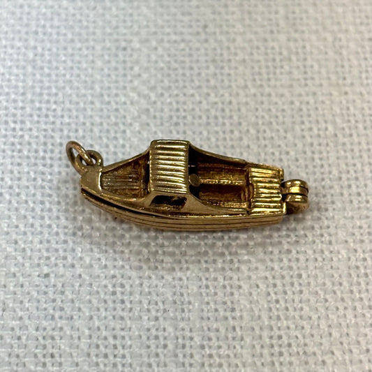Speedboat Gold Charm