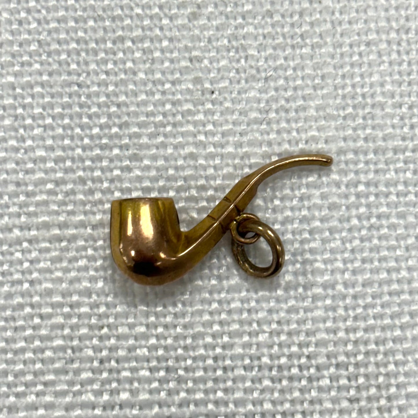 Smoking Pipe Gold Charm