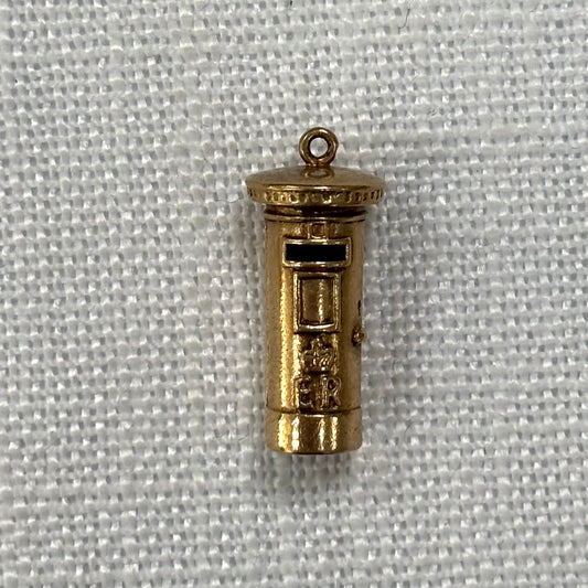 British Postbox Iconic Gold Charm