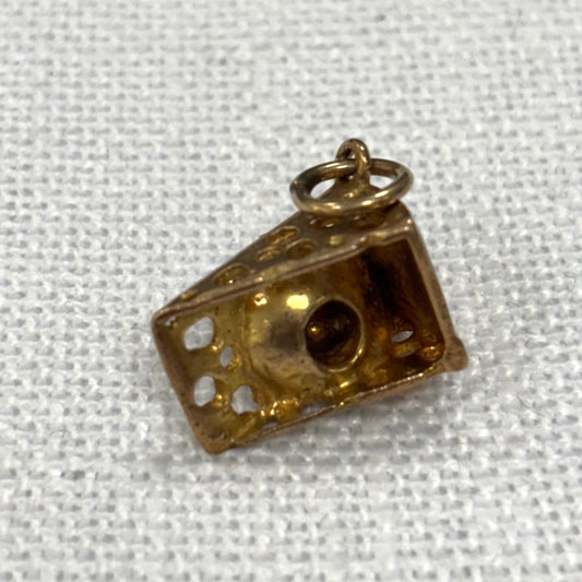 Swiss Cheese With Mouse Gold Charm