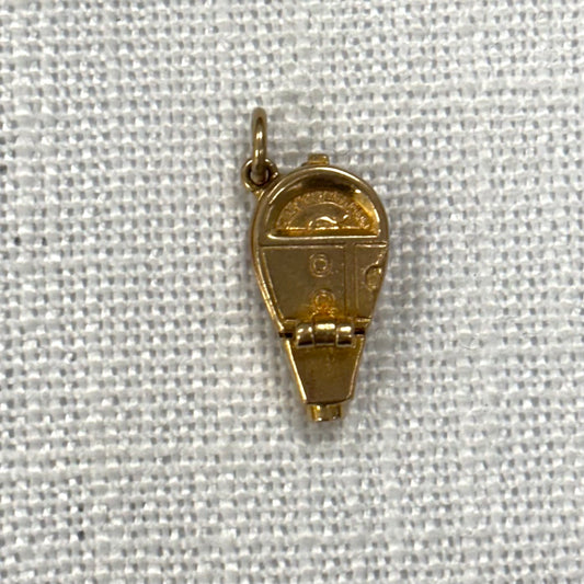 Parking Meter Gold Charm