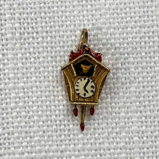 Cuckoo Clock Gold Charm