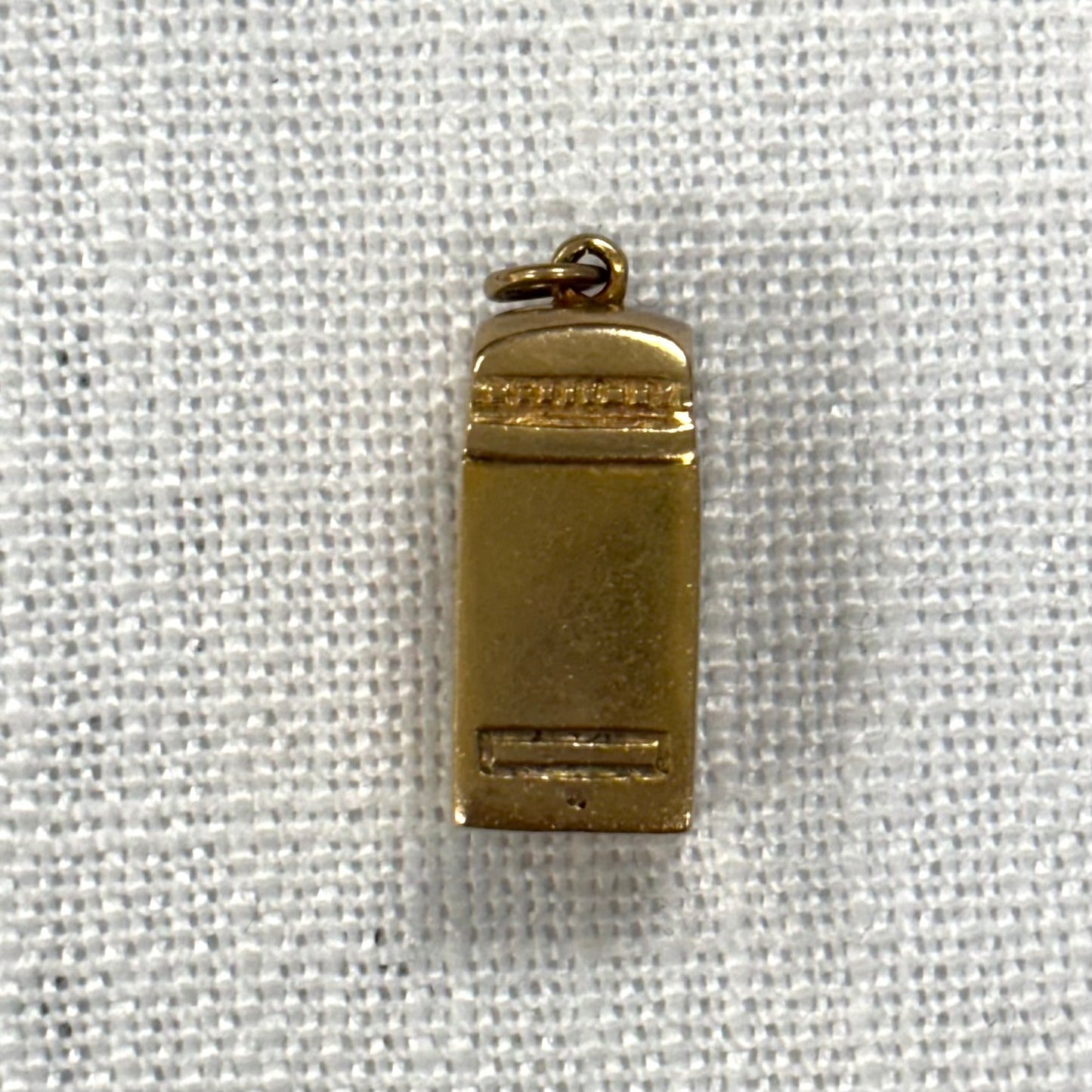 British Iconic Phone Box Gold Charm