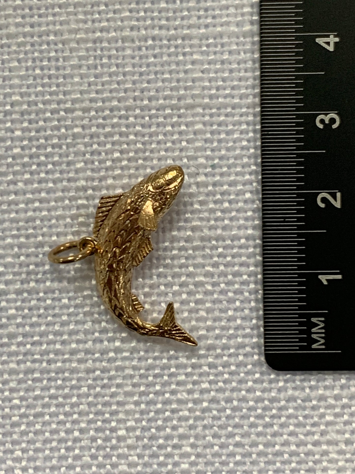 Flying fish gold charm pendant