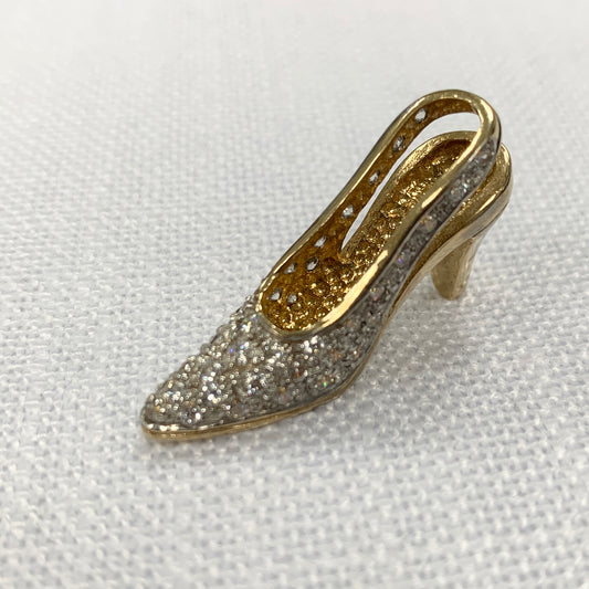 Elegant Ladies Shoe Gold Charm Pendant