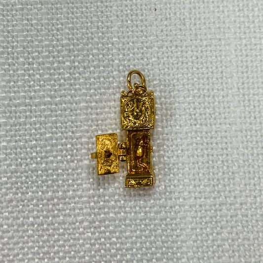 Grandfather Clock Ornate Charm Pendant