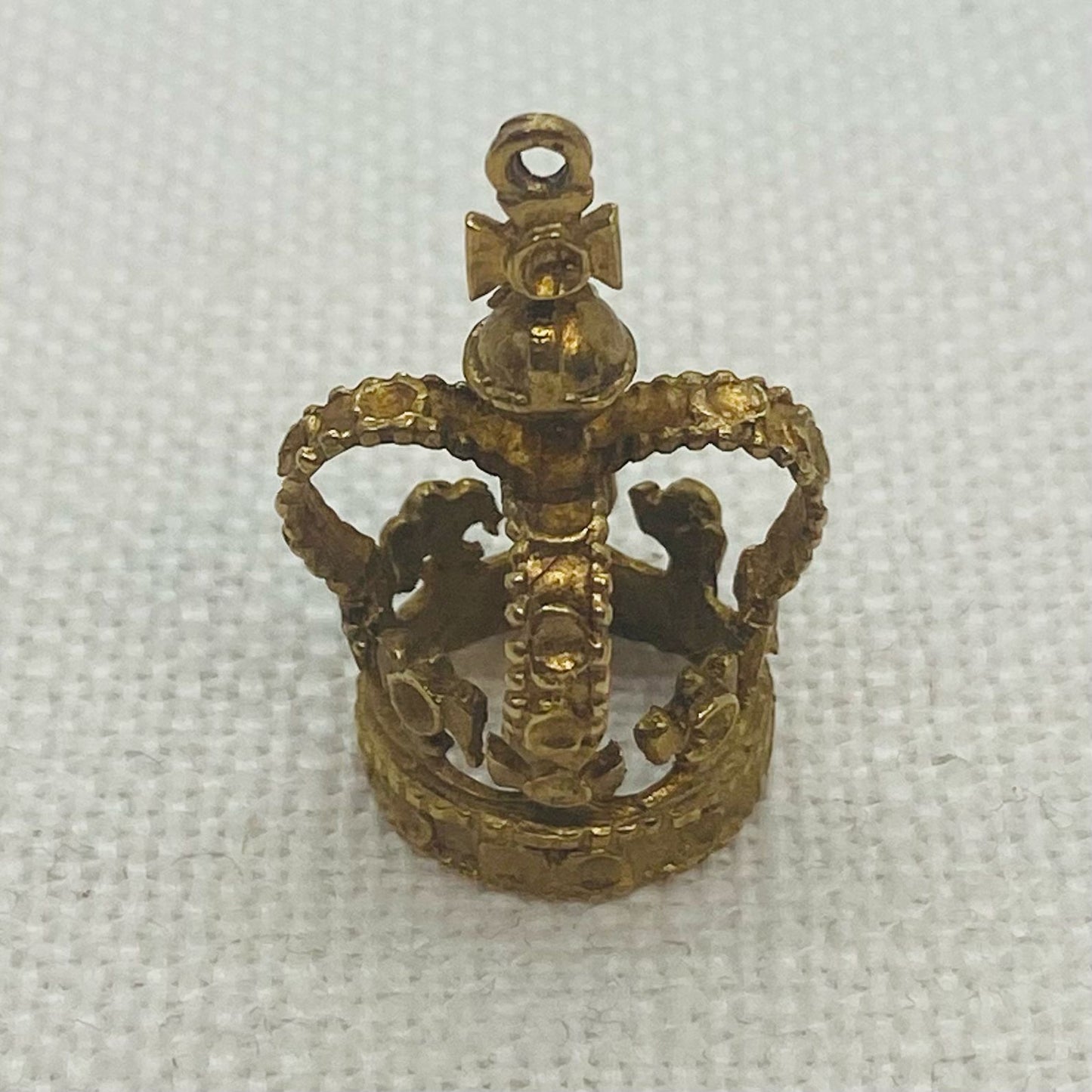 Royal Crown Vintage Gold Charm Pendant