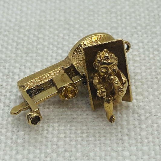 Newborn Baby On Scales Gold Charm
