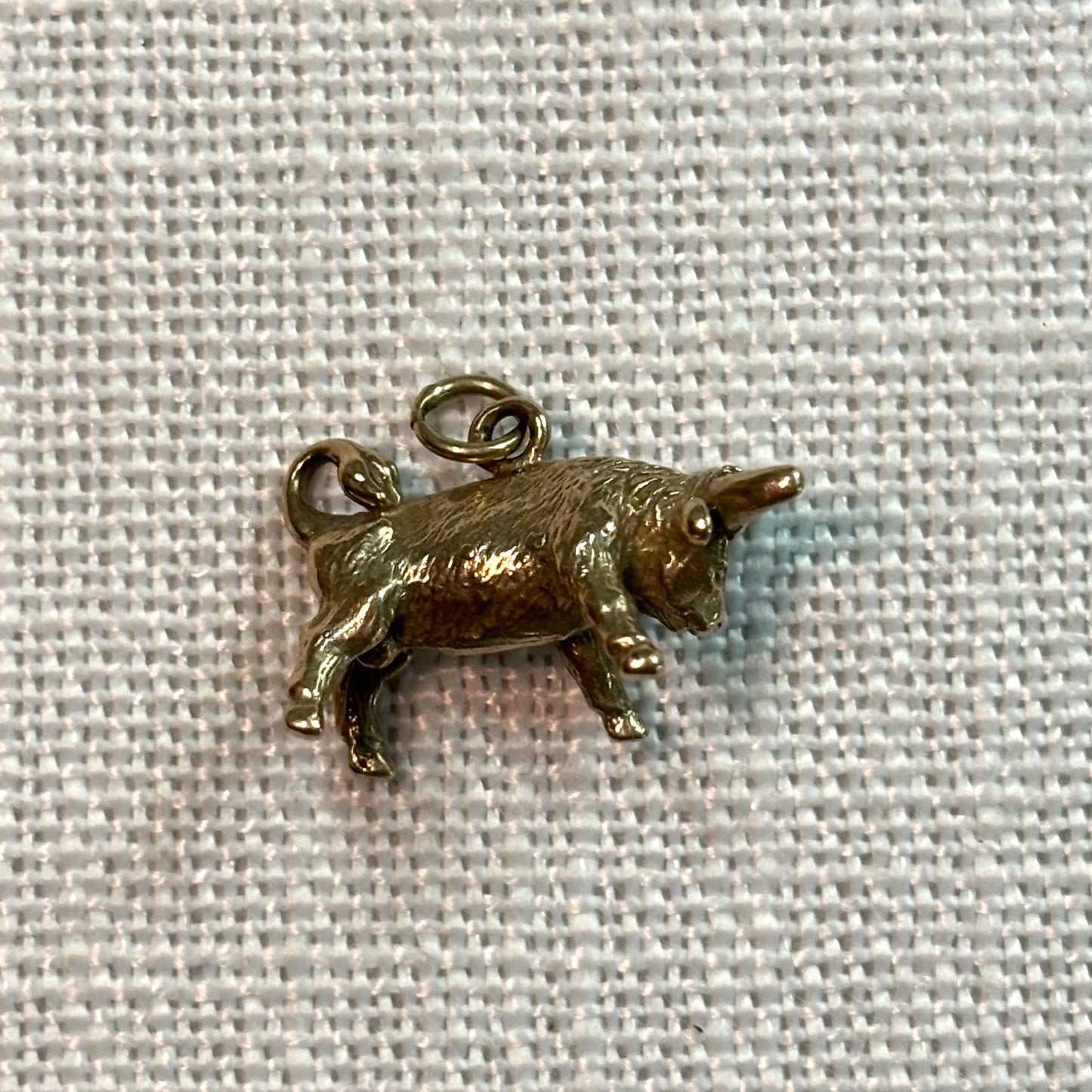 Bucking Bull Gold Charm