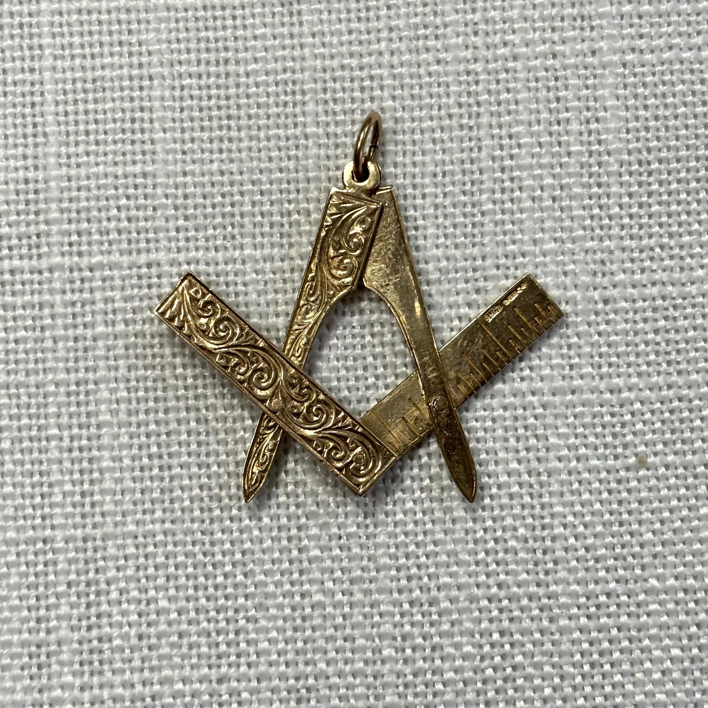 Freemasonry Architects Gold Charm Pendant