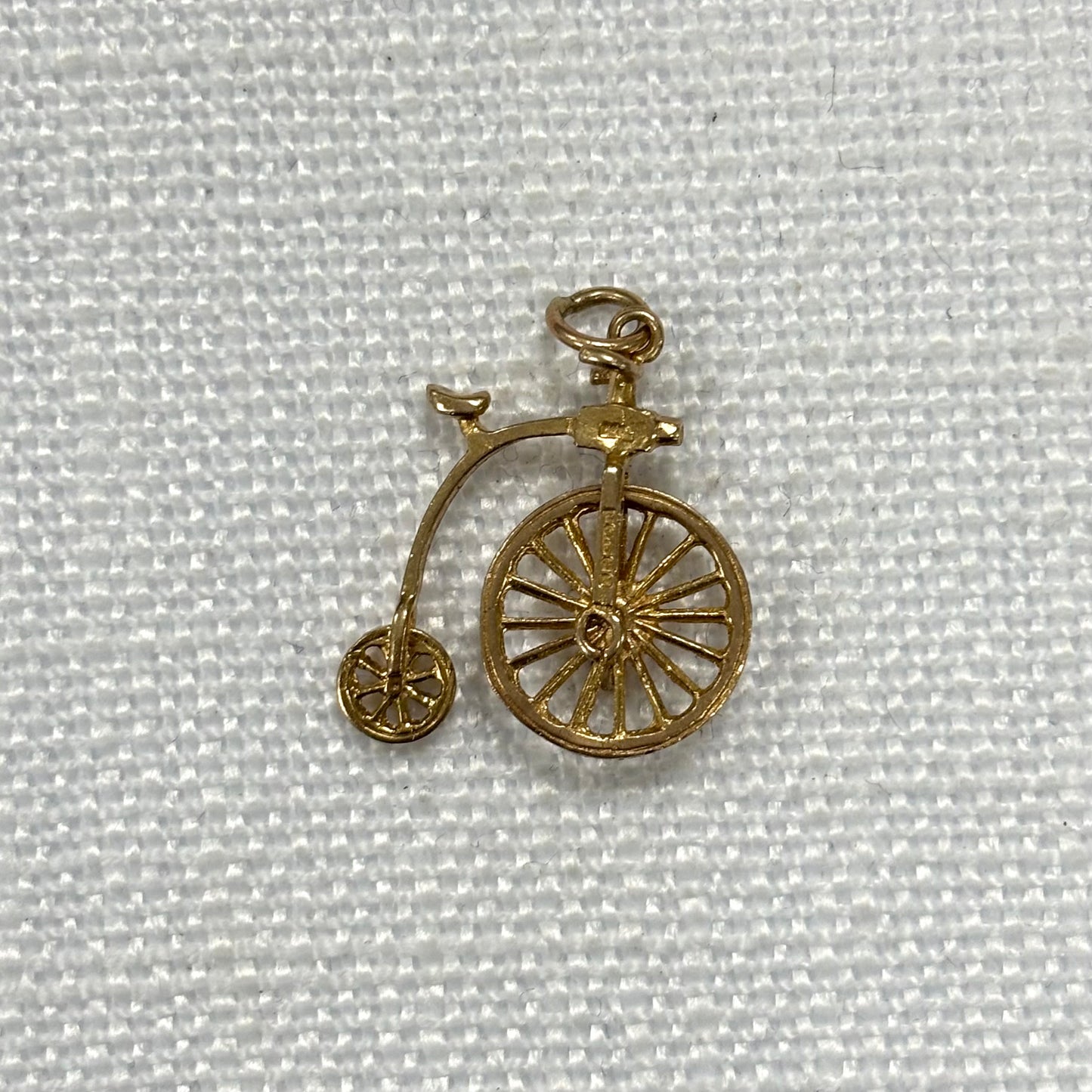 Penny Farthing Bicycle Gold Charm