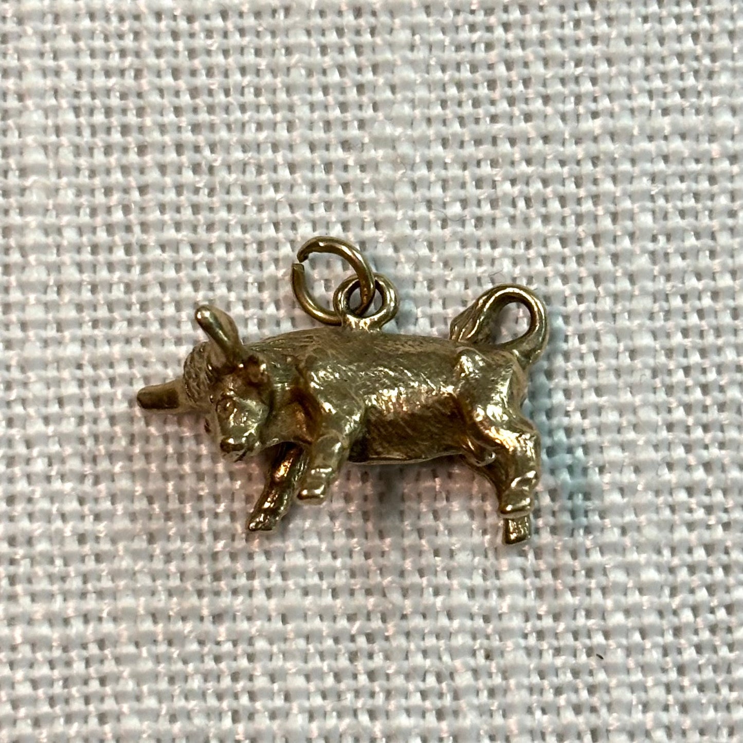 Bucking Bull Gold Charm