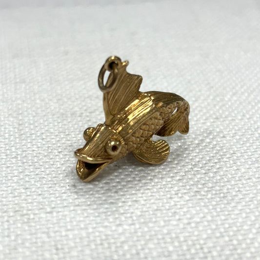 Tropical Fish Gold Charm