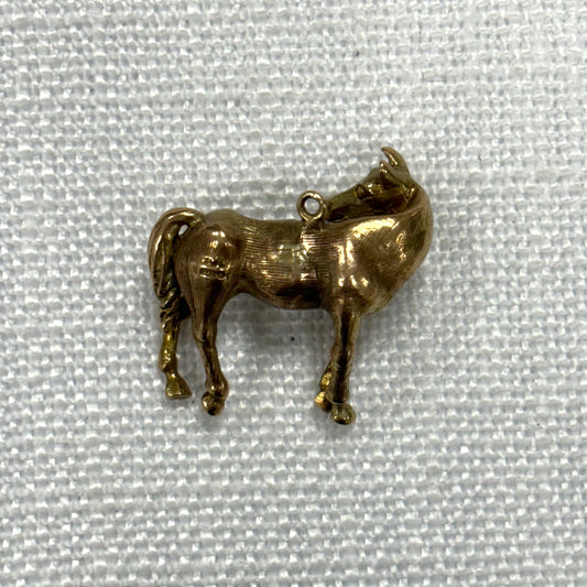 Horse Gold Charm Pendant