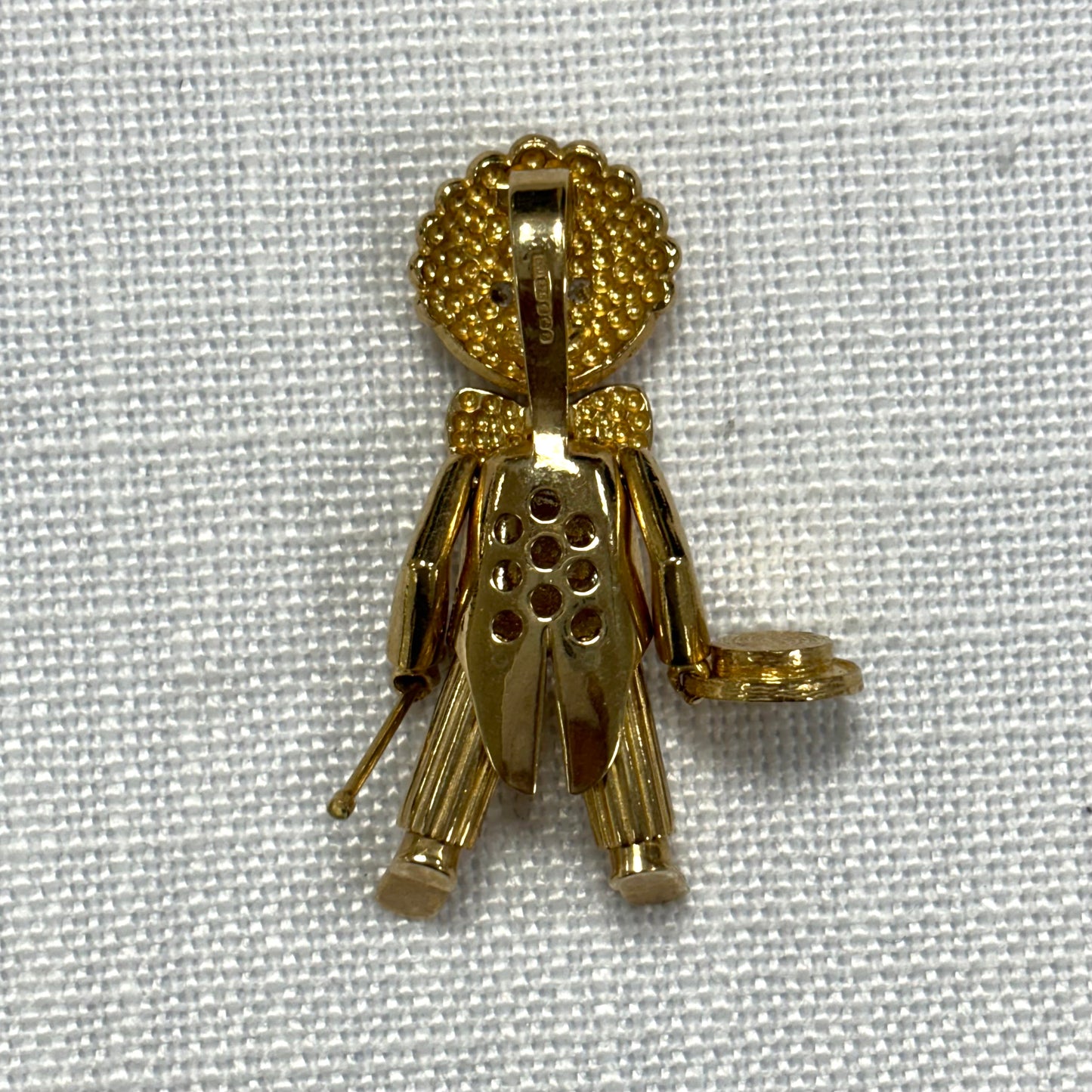 Fully Articulated Vintage Style Teddy Gold Pendant