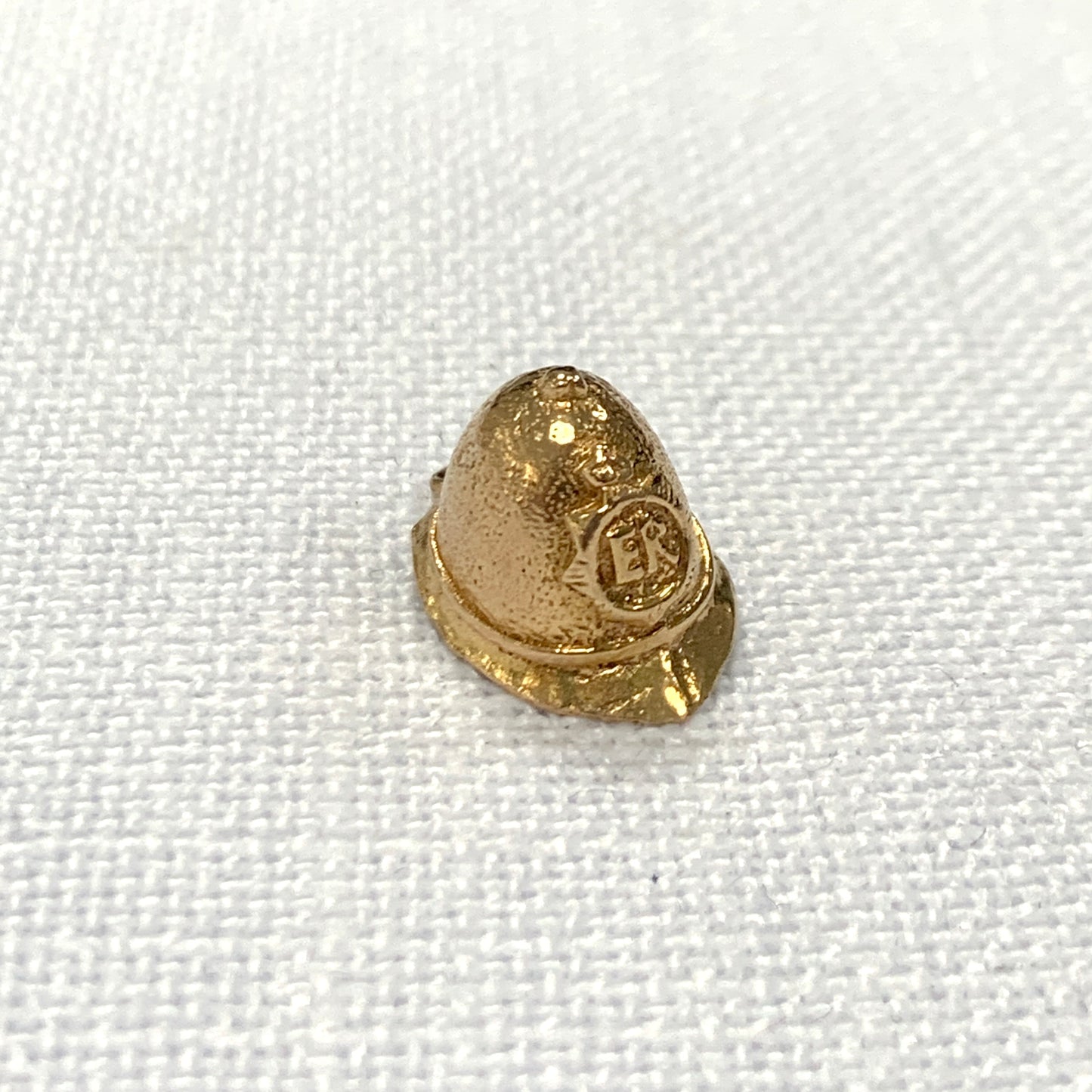 British Policeman’s Helmet Gold Charm Pendant