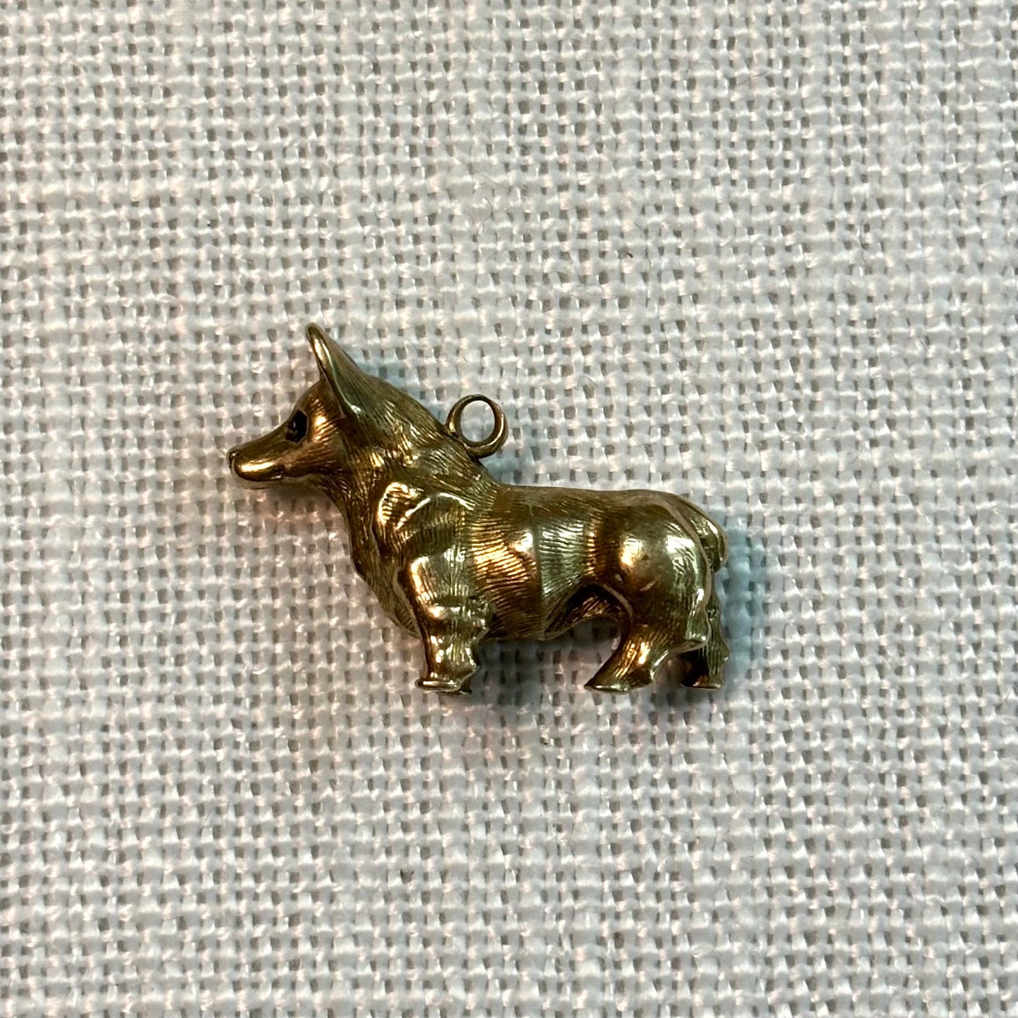 Corgi Dog Gold Charm