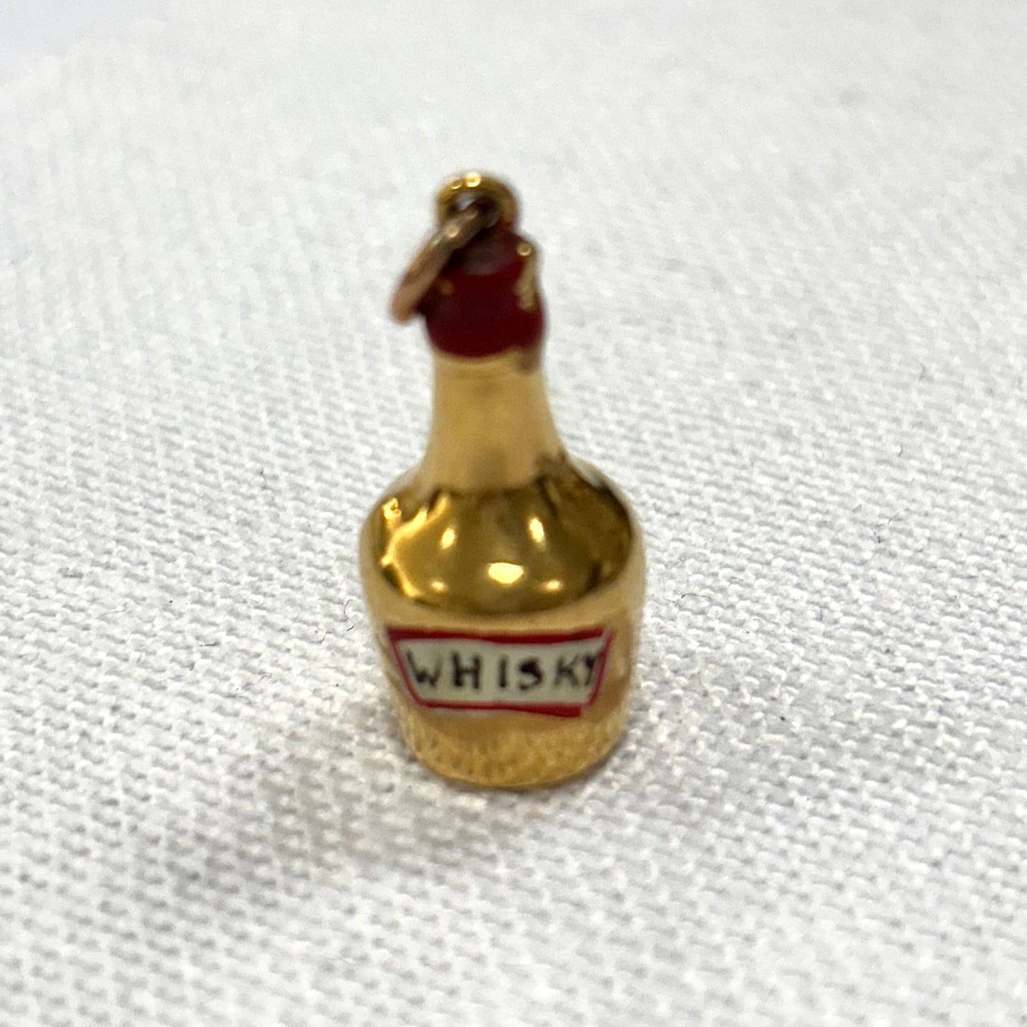 Whisky Bottle Gold Charm