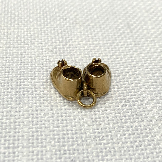 Baby Shoes Gold Charm Pendant